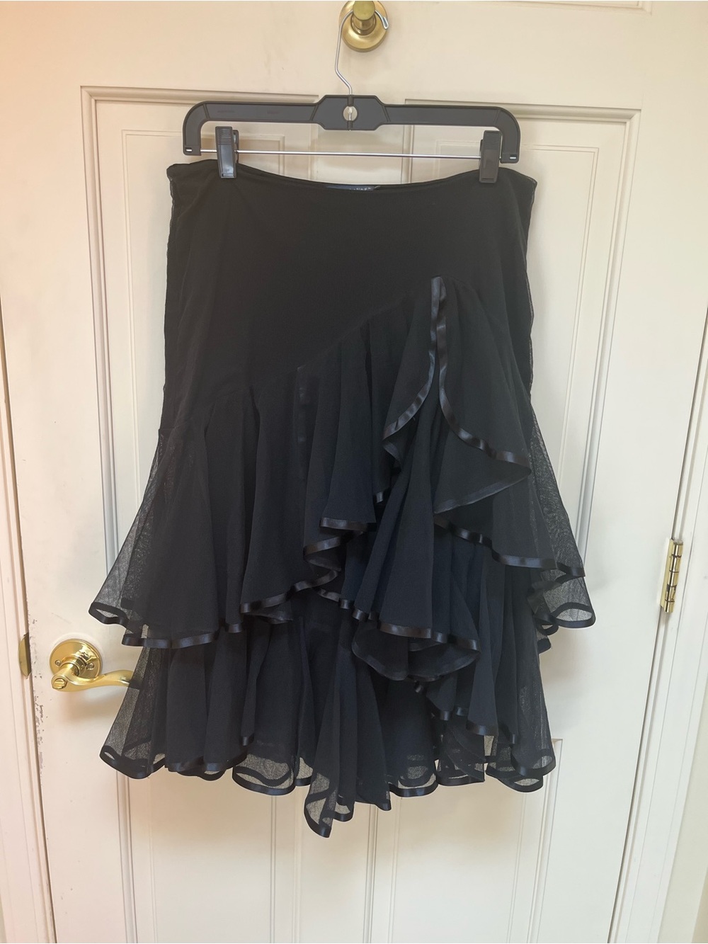 Ralph Lauren Black Layered Ruffle Skirt
